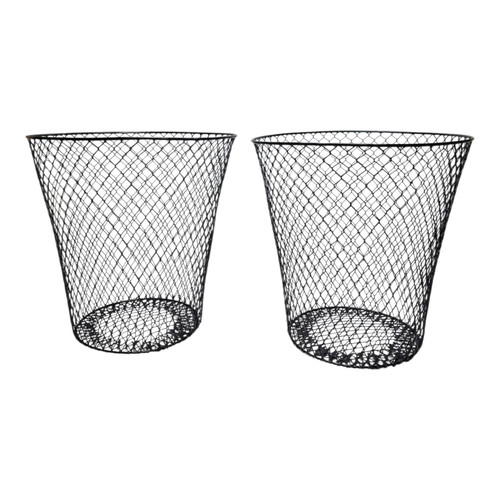Black mesh wastebasket pack - wastebasket, 2-pack
